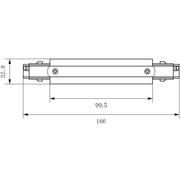 Прямой соединитель трехфазных шинопроводов Maytoni TRA005C-31B
