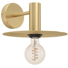 900733 Бра (настенный светильник) ESCANDELL, 1X40W (E27), H120, сталь, черный, матовая латунь