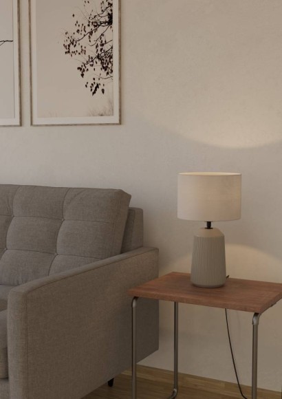 900823 Настольная лампа CAPALBIO, 1X40W (E27), H410, керамика, песочный / текстиль, белый 900823 Настольная лампа CAPALBIO, 1X40W (E27), H410, керамика, песочный / текстиль, белый