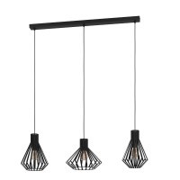 390125 BASIDANO Люстра потолочная с тремя лампами E27, черный, металл