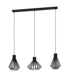 390125 BASIDANO Люстра потолочная с тремя лампами E27, черный, металл 390125 BASIDANO Люстра потолочная с тремя лампами E27, черный, металл