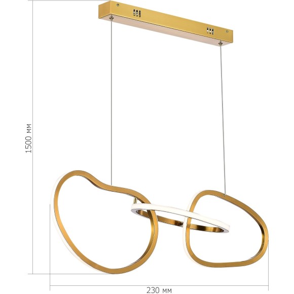 SL6505.203.26 Светильник подвесной ST-Luce Золотистый/Золотистый LED 1*26W 4000K ABRA