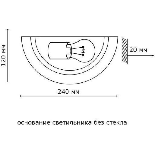 Бра Sonex 053 золото DUNA под лампу 1xE27 100W