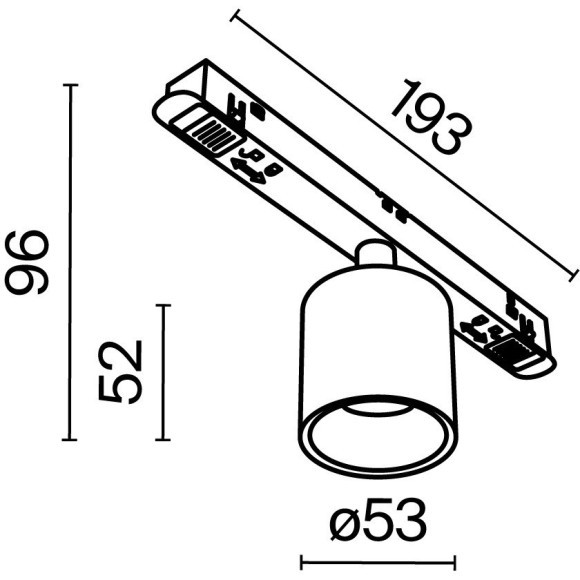 TR132-2-7W3K-B Трековый магнитный светодиодный светильник Maytoni Exility CRI90+ 3000К 330Лм 50° 7Вт