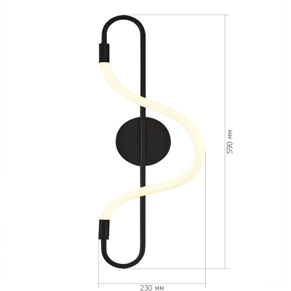 SL6102.401.10 Светильник настенный ST-Luce Черный/Белый LED 1*10W 3000K SAGRATO