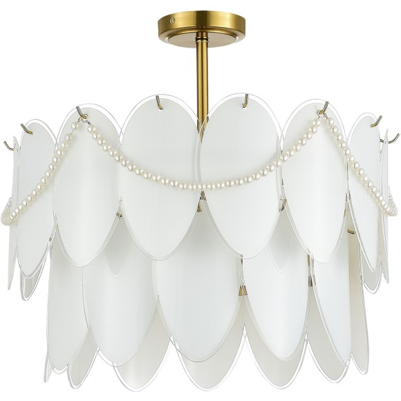 SLE1651-203-09 Светильник подвесной Золотистый/Молочно-Белый E14 9*40W ROOMI