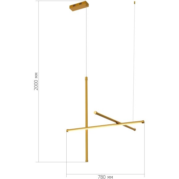 SL6207.213.37 Светильник подвесной ST-Luce Матовое золото LED 1*37W 3000K RETICO