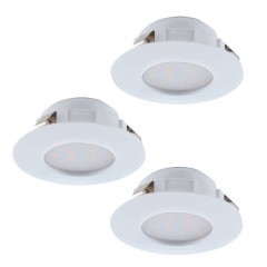 95821 Комплект светодиодных встраиваемых светильников PINEDA, 3х4,9W(LED), ?78, IP44, пластик, белый 95821 Комплект светодиодных встраиваемых светильников PINEDA, 3х4,9W(LED), ?78, IP44, пластик, белый
