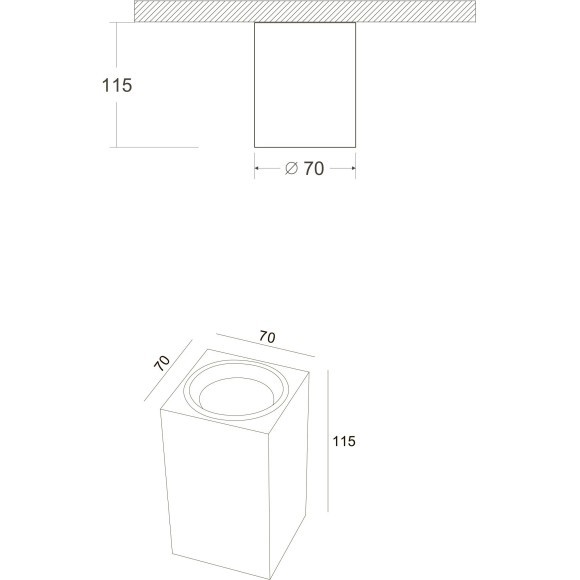 Накладной потолочный светильник Maytoni C011CL-01B FOCUS под лампу 1xGU10 50W