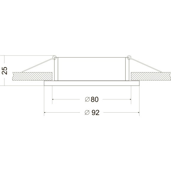 Встраиваемый светильник Maytoni DL023-2-01W Atom под лампу 1xGU10 50W