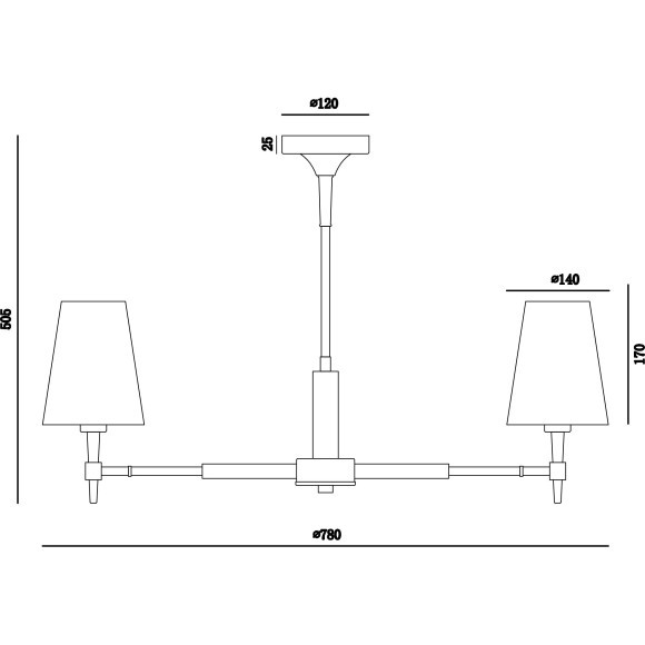 Люстра потолочная Maytoni H001CL-05BS Zaragoza под лампы 5xE14 40W