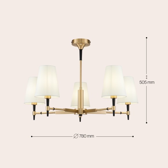 Люстра потолочная Maytoni H001CL-05BS Zaragoza под лампы 5xE14 40W