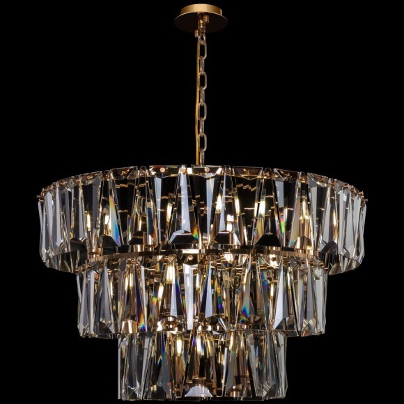 MOD043PL-18G Хрустальная подвесная люстра, основание матовое золото, 18 ламп Е14 Maytoni Puntes MOD043PL-18G Хрустальная подвесная люстра, основание матовое золото, 18 ламп Е14 Maytoni Puntes