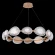 FELICIDAD SP96W LED 0590/312 Crystal Lux FELICIDAD Золотая светодиодная люстра с прозрачными акриловыми плафонами, пульт ДУ, 96 Вт, 3000–6000 К, 6600 Лм, CRI >98, IP20, 220 В