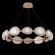 FELICIDAD SP96W LED 0590/312 Crystal Lux FELICIDAD Золотая светодиодная люстра с прозрачными акриловыми плафонами, пульт ДУ, 96 Вт, 3000–6000 К, 6600 Лм, CRI >98, IP20, 220 В