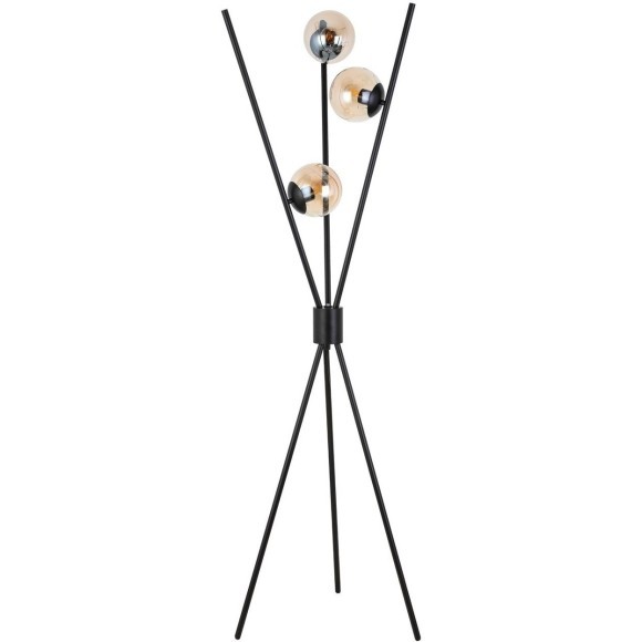 SL549.505.03 Торшер ST-Luce Черный/Коньячный E27 3*40W STAMPO