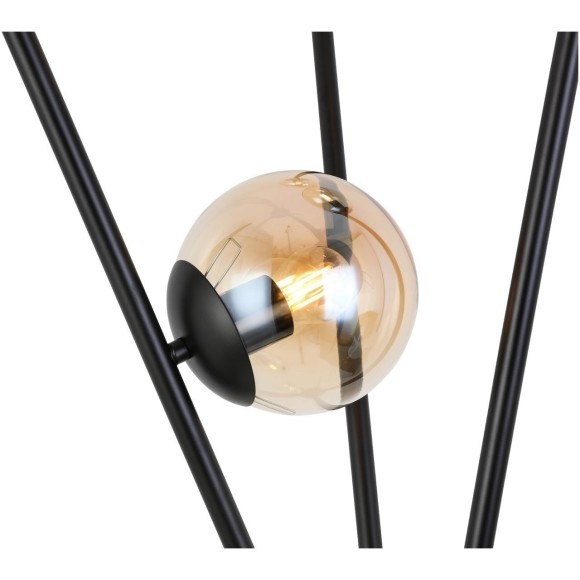 SL549.505.03 Торшер ST-Luce Черный/Коньячный E27 3*40W STAMPO