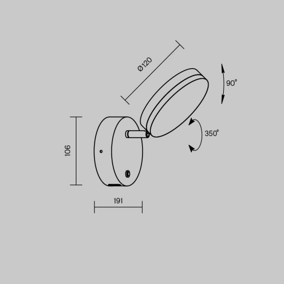 Бра светодиодное диммируемое с выключателем Fad MOD070WL-L8W3K