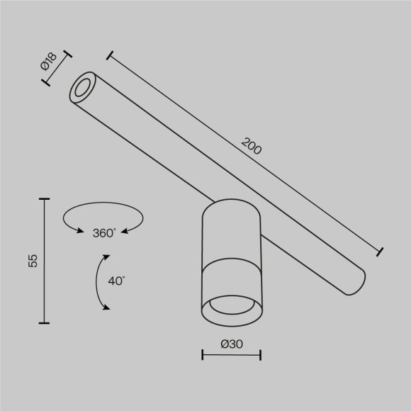 Светильник Technical C103CL-5W3-6K-BS Светильник Technical C103CL-5W3-6K-BS