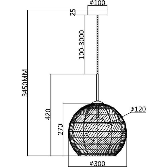Подвесной светильник Maytoni MOD204PL-01BG1 Подвесной светильник Maytoni MOD204PL-01BG1