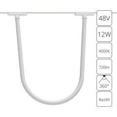 A6167PL-1WH Трековый магнитный светодиодный светильник Arte Lamp Rapid 48V CRI90+ 4000К 720Лм 360° 12Вт