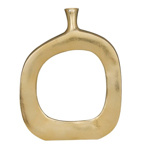 421451 ANKAREFO Декоративная ваза металл золотой L430 B60 H575