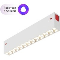 DK8001-WH Трековый магнитный светодиодный SMART (TUYA, Алиса, Wi-Fi, пам. настроек) светильник Denkirs SMART 220V CRI90+ 3000-6000К 800Лм 24° 9Вт