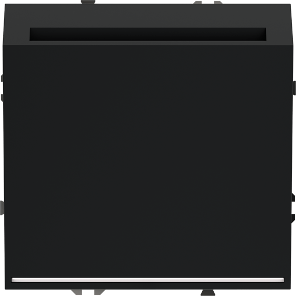 Выключатель встраиваемый VOLTUM S70 карточный 16А, (черный матовый)