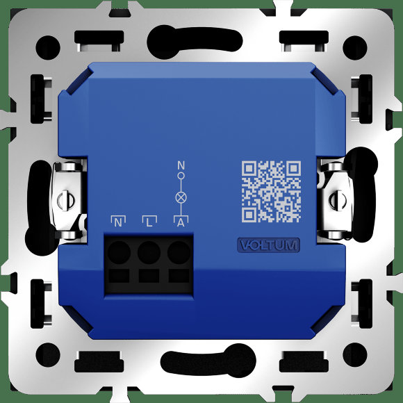 Выключатель встраиваемый VOLTUM S70 карточный 16А, (черный матовый)