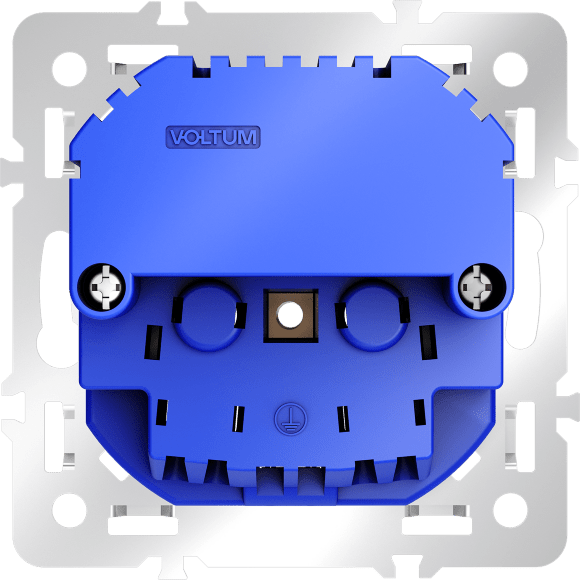 Механизм розетки с заземлением и защитными шторками 16А, с USB A+A, S70