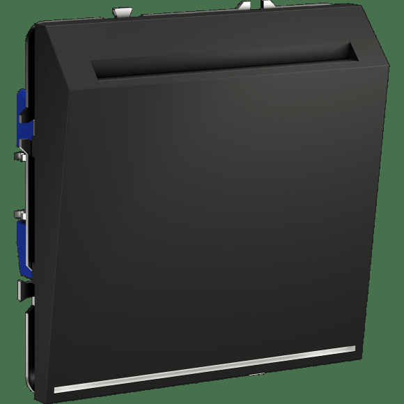 Выключатель встраиваемый VOLTUM S70 карточный 16А, (графит)