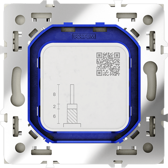 Розетка телевизионная встраиваемая VOLTUM S70 оконечная TV+SAT, (сталь)