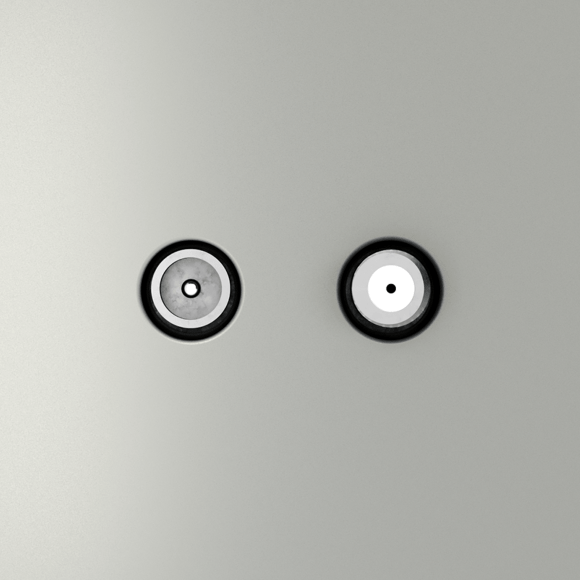 Розетка телевизионная встраиваемая VOLTUM S70 оконечная TV+SAT, (сталь)