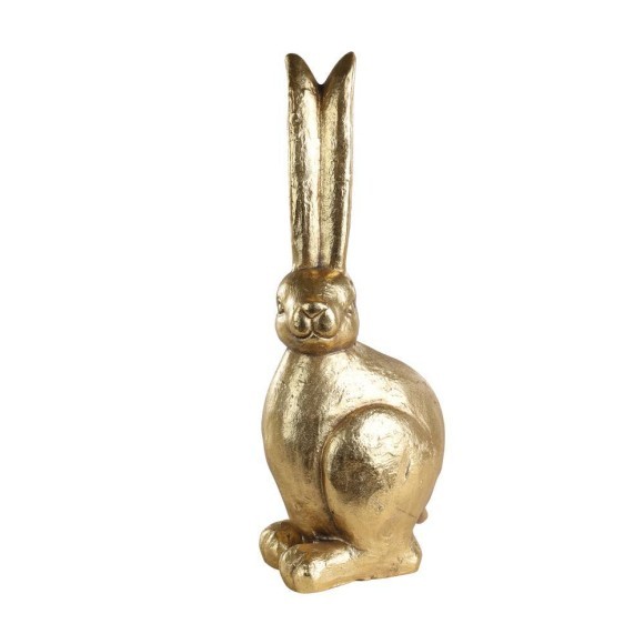 427977 CHILANDY Фигурка Заяц декоративная камень золотой L190, B145, H500 427977 CHILANDY Фигурка Заяц декоративная камень золотой L190, B145, H500