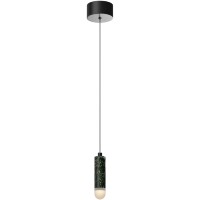 Maytoni Bell MOD534PL-L4B3K1 Светильник подвесной светодиодный, плафон цилиндр из натурального темно-зеленого мрамора и белым матовым рассеивателем, диаметр 40мм, LED 4Вт 3000K 250Лм CRI90 120° IP20 220V