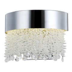 LSP-7477 LUSSOLE СТАР Бра хром с прозрачным хрустальным плафоном, LED 6 Вт, 3000 К, 480 Лм, IP20 LSP-7477 LUSSOLE СТАР Бра хром с прозрачным хрустальным плафоном, LED 6 Вт, 3000 К, 480 Лм, IP20