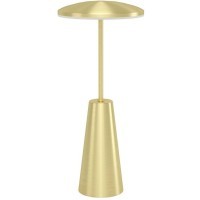 900923 Аккум. настол. лампа диммируемая сенсор. PICCOLA, 2W(LED), 2400K, 3000K, IP54, сталь, латунь состарен.
