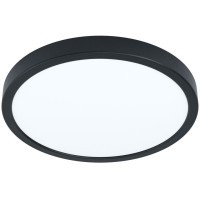 99224 Светодиодный накладной светильник FUEVA 5, 20W (LED), Ø285, H28, 2300lm, 3000K, сталь, черный/пл