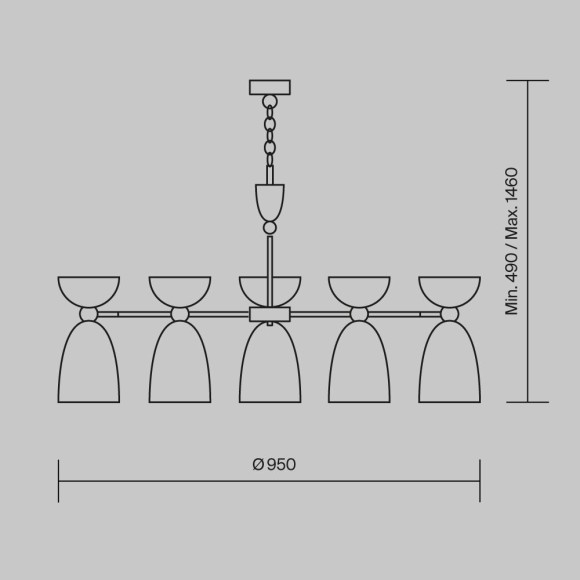 Люстра подвесная Maytoni MOD113PL-07W Cloches под лампы 7xE14 40W Люстра подвесная Maytoni MOD113PL-07W Cloches под лампы 7xE14 40W