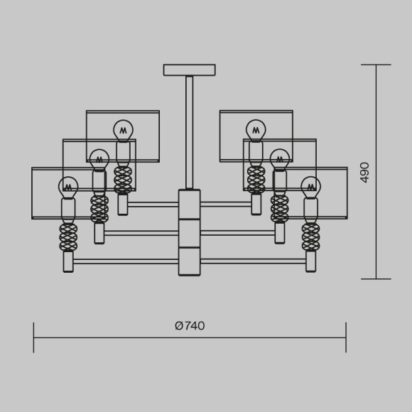 Люстра подвесная Maytoni MOD113PL-07W Cloches под лампы 7xE14 40W Люстра подвесная Maytoni MOD113PL-07W Cloches под лампы 7xE14 40W