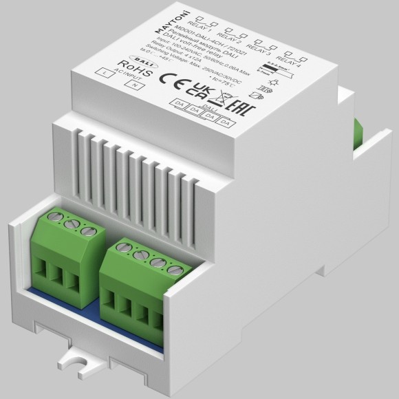 Релейный модуль DALI DT7 четырёхканальный 4x12A DIN 721021