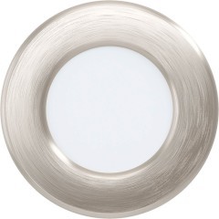 99136 Светодиодный встраиваемый светильник FUEVA 5, 2,7W (LED), Ø86, ET26, 330lm, 3000K, сталь, никель