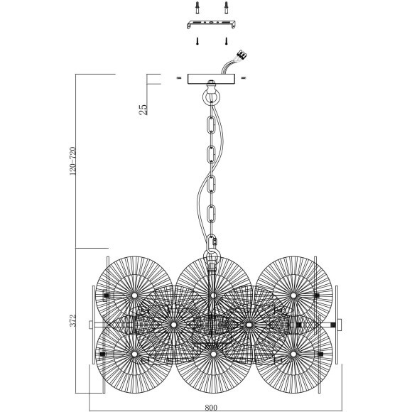 Подвесная люстра Aster MOD007PL-10G