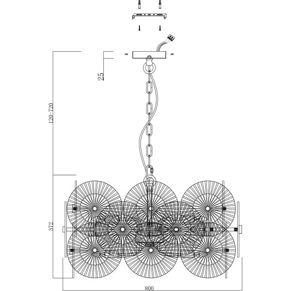 Подвесная люстра Aster MOD007PL-10G
