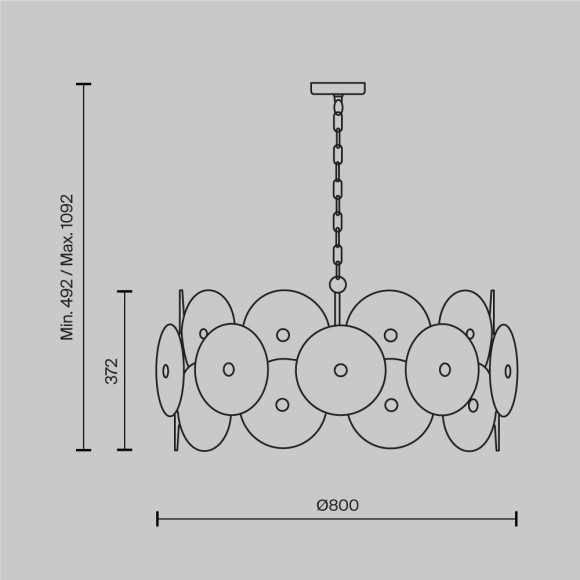 Подвесная люстра Aster MOD007PL-10G