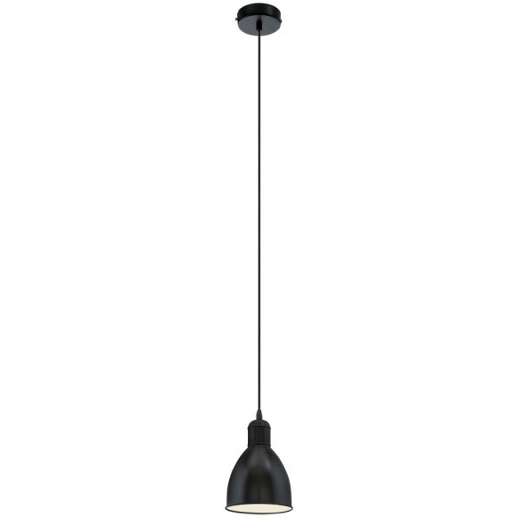 49464 Подвес PRIDDY, 1х60W (E27), Ø155, H1100, сталь, черный
