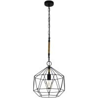 43328 Подвес COTTINGHAM, 1х40W(E27), ?370, H1100, сталь, черный, канат