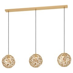 39757 SKOURA Подвесной светильник с тремя лампами E27, 180Вт, винтаж, латунь 39757 SKOURA Подвесной светильник с тремя лампами E27, 180Вт, винтаж, латунь