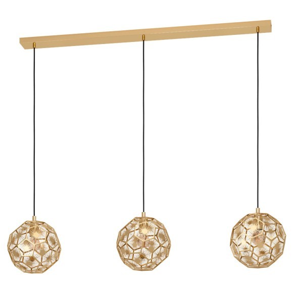 39757 SKOURA Подвесной светильник с тремя лампами E27, 180Вт, винтаж, латунь 39757 SKOURA Подвесной светильник с тремя лампами E27, 180Вт, винтаж, латунь