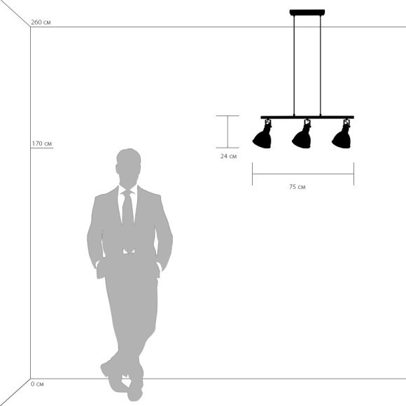 Подвесной светильник с 3 лампами Lightstar 761130 Acrobata под лампы 3xE14 120W